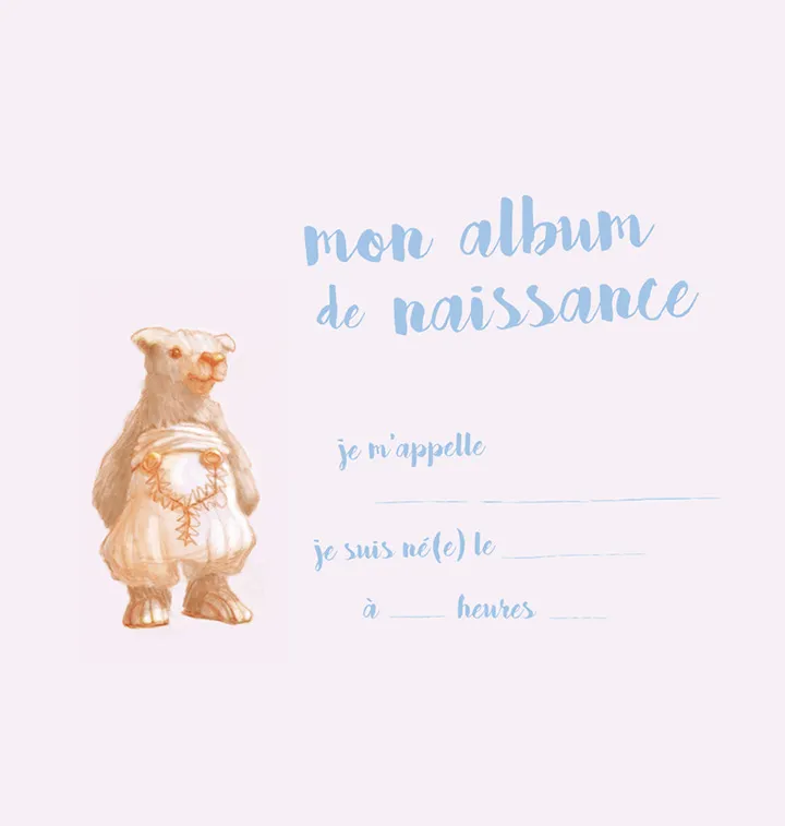 Couverture de l'album de naissance pour enfants nés sous X