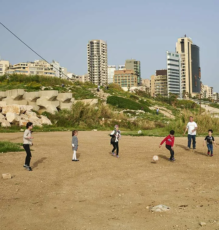 Temps en famille à Raouche au Liban