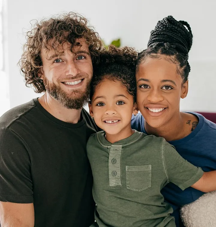 Famille de trois personnes