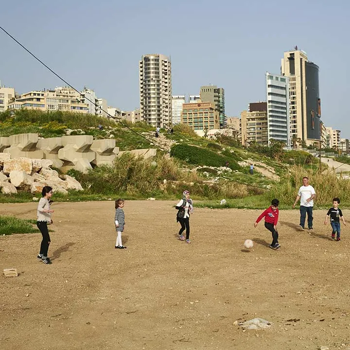 Temps en famille à Raouche au Liban