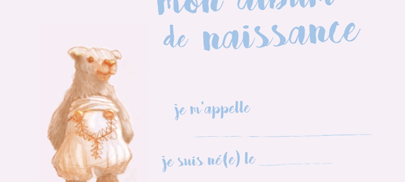 Couverture de l'album de naissance pour enfants nés sous X